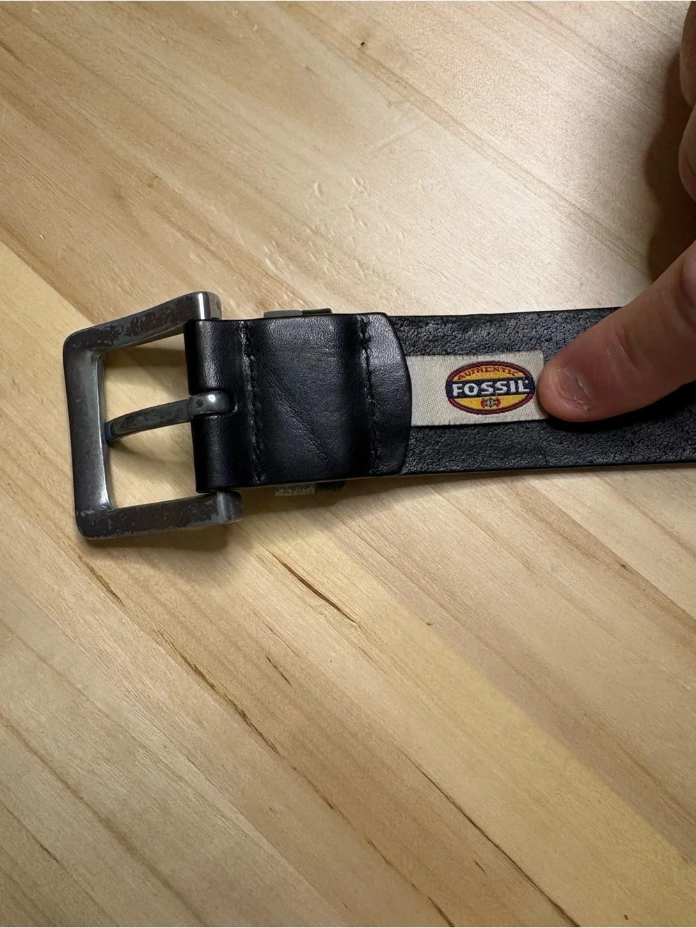 Fossil chrome buckle